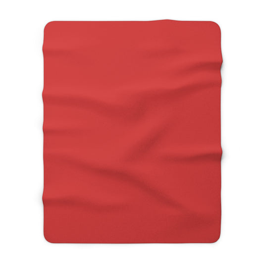 True Red Sherpa Fleece Blanket Cozy Plush Throw 3 Sizes Soft Warm Blanket