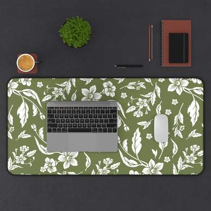 Olive Floral Desk Pad (12x18, 12x22 or 16x32)
