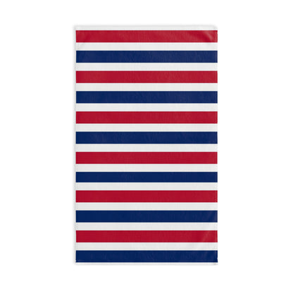 Red, White and Blue Stripe Hand Towel Patriotic Bathroom Hand Towel