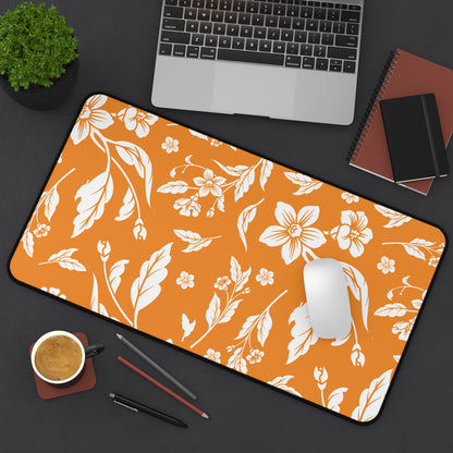 Tangerine Floral Desk Pad (12x18, 12x22 or 16x32)