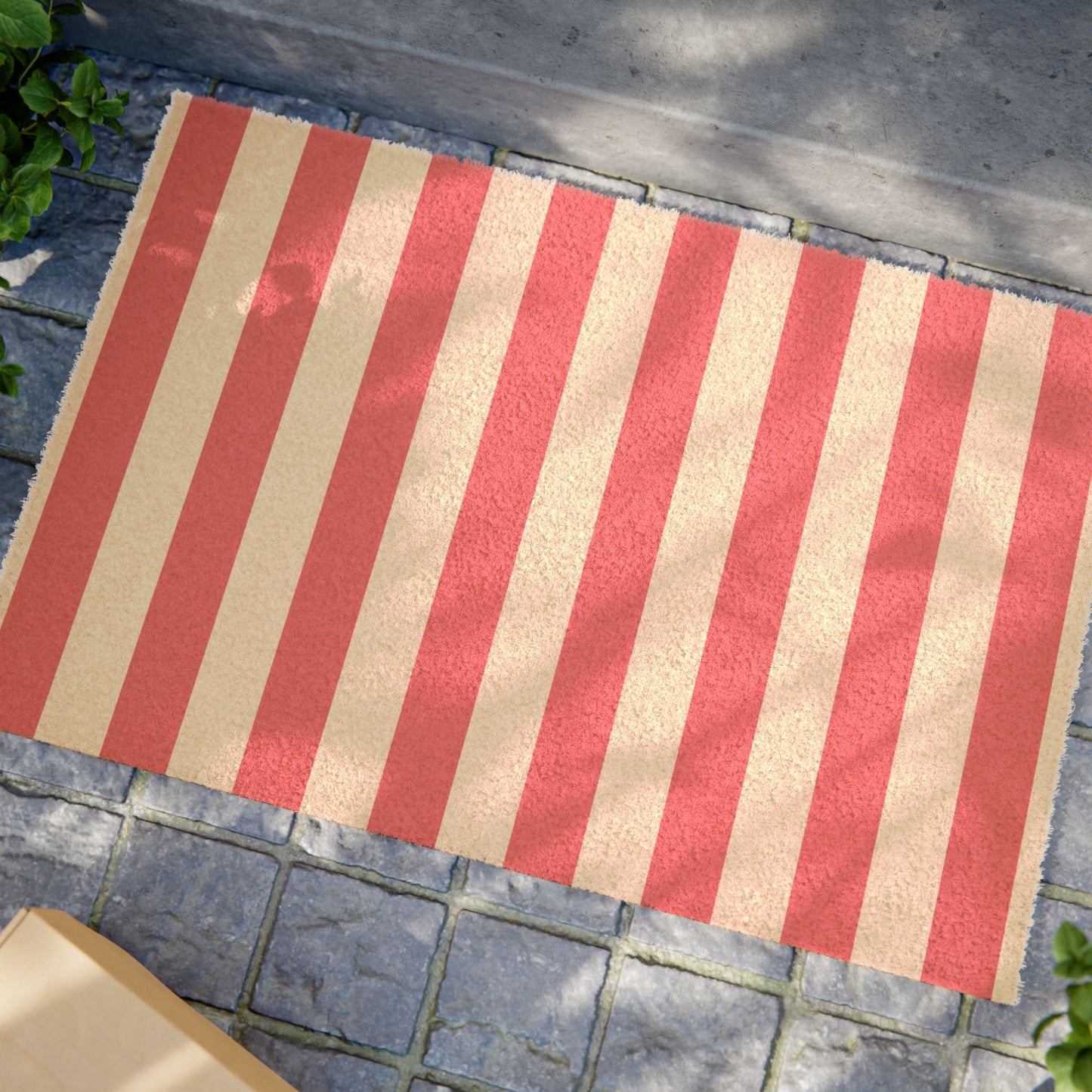 Pink Stripe Door Mat 24 x 16