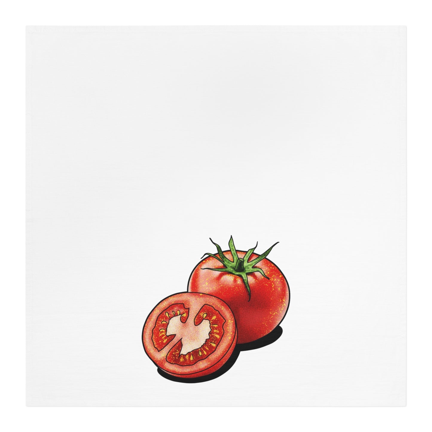 Tomato Kitchen Tea Towel Cotton Dish Towel Vegetable Design Decorative Towel