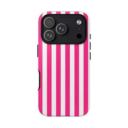 Pink Stripe Tough Phone Case for iphone or Samsung