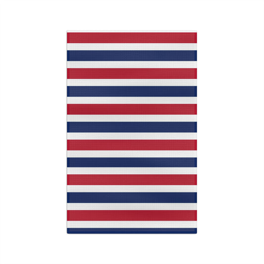 Red, White and Blue Stripe Microfiber Tea Towel