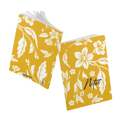 Honey Yellow Floral A5 Lined Journal Coordinated Collection