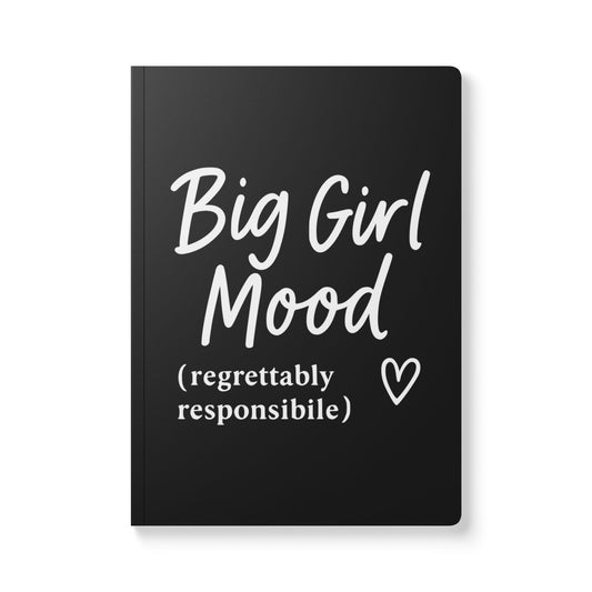 Black Big Girl Mood A5 Lined Journal