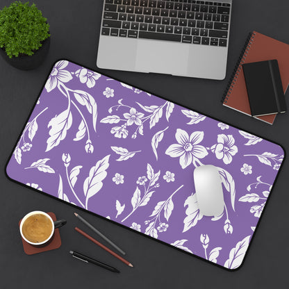 Purple Floral Desk Pad (12x18, 12x22 or 16x32)