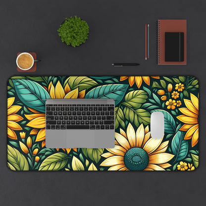 Sunflower Grove Desk Pad