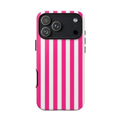 Pink Stripe Tough Phone Case for iphone or Samsung