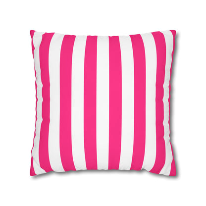 Pink Stripe Canvas Pillow Cover 20 x 20