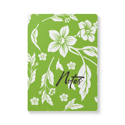 Lime Green Floral A5 Lined Journal Coordinated Collection