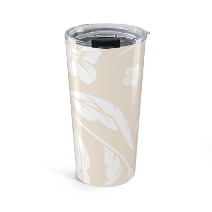 Latte Cream Floral 20oz Stainless Steel Tumbler | Coordinated Collection