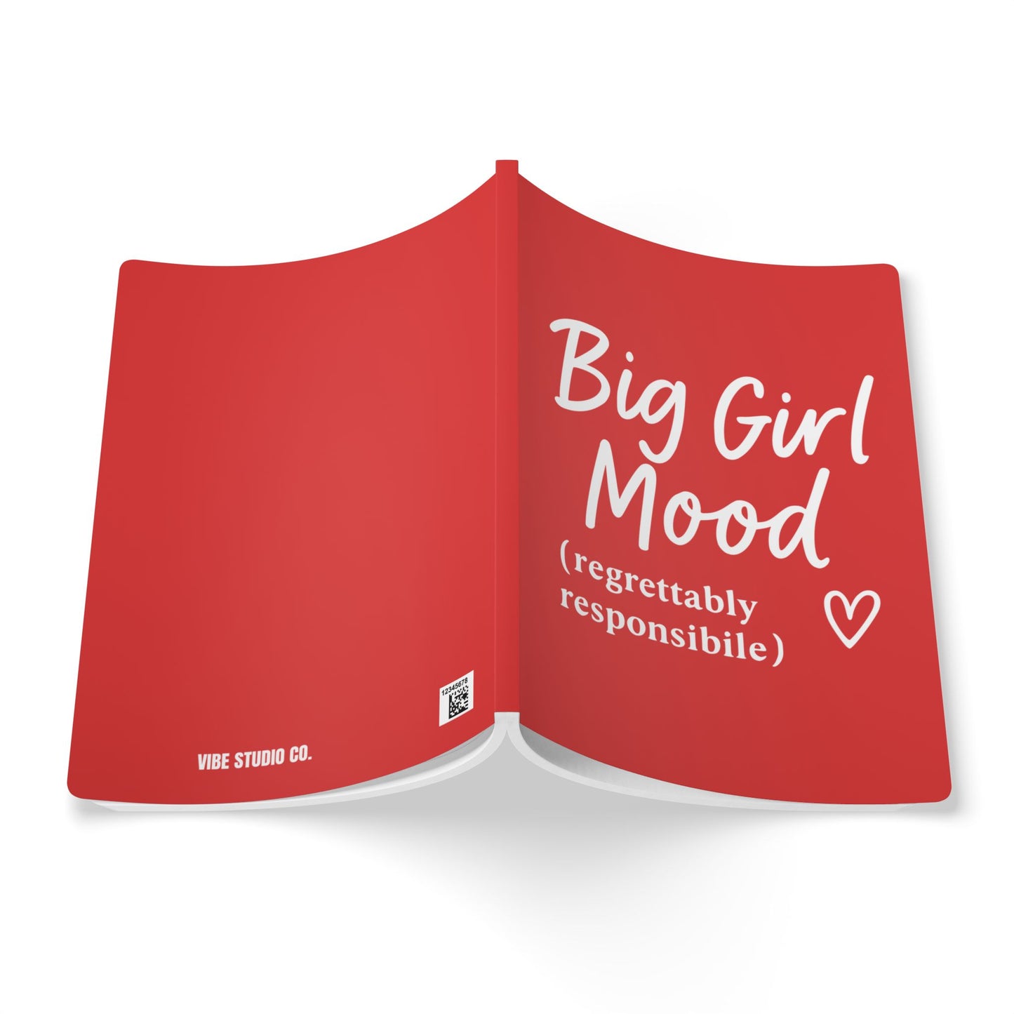 True Red Big Girl Mood A5 Lined Journal
