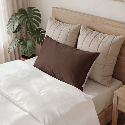 Chocolate Brown Pillow Solid Cotton Sham