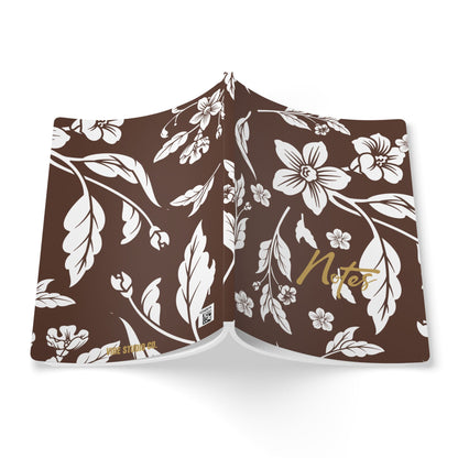 Chocolate Brown Floral A5 Lined Journal Coordinated Collection