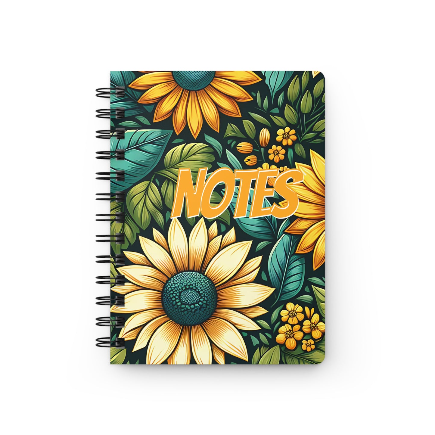 Sunflower Grove Spiral Journal Butterfly Notebook