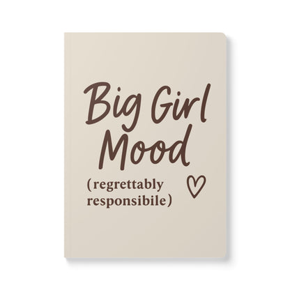 Latte Cream Big Girl Mood A5 Lined Journal