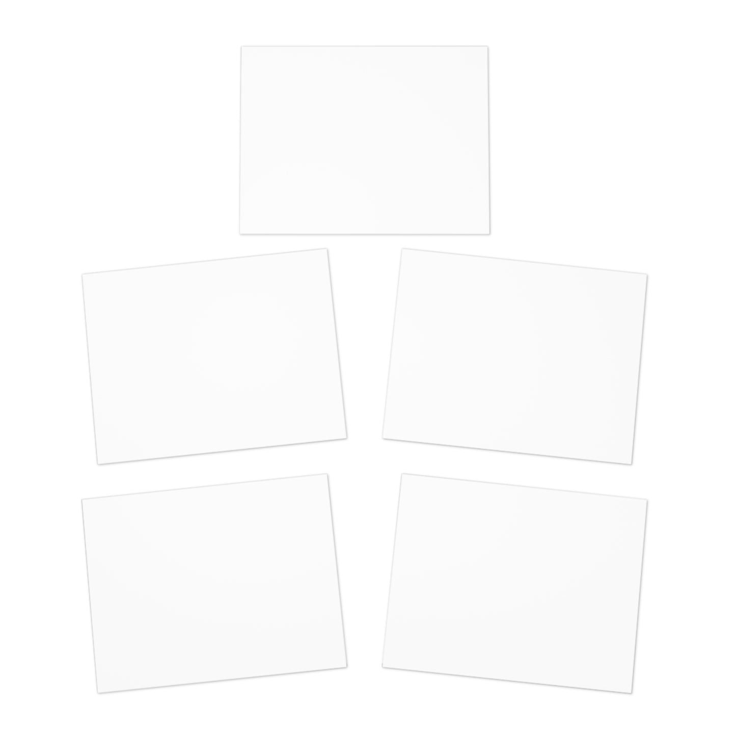 White Blank Folding Note Cards Pack of 5 w/ Envelopes | Coordinated Collection
