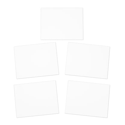 White Blank Folding Note Cards Pack of 5 w/ Envelopes | Coordinated Collection