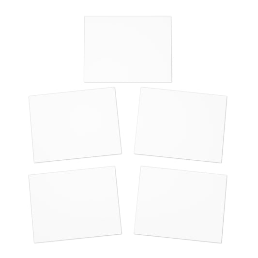 White Blank Folding Note Cards Pack of 5 w/ Envelopes | Coordinated Collection