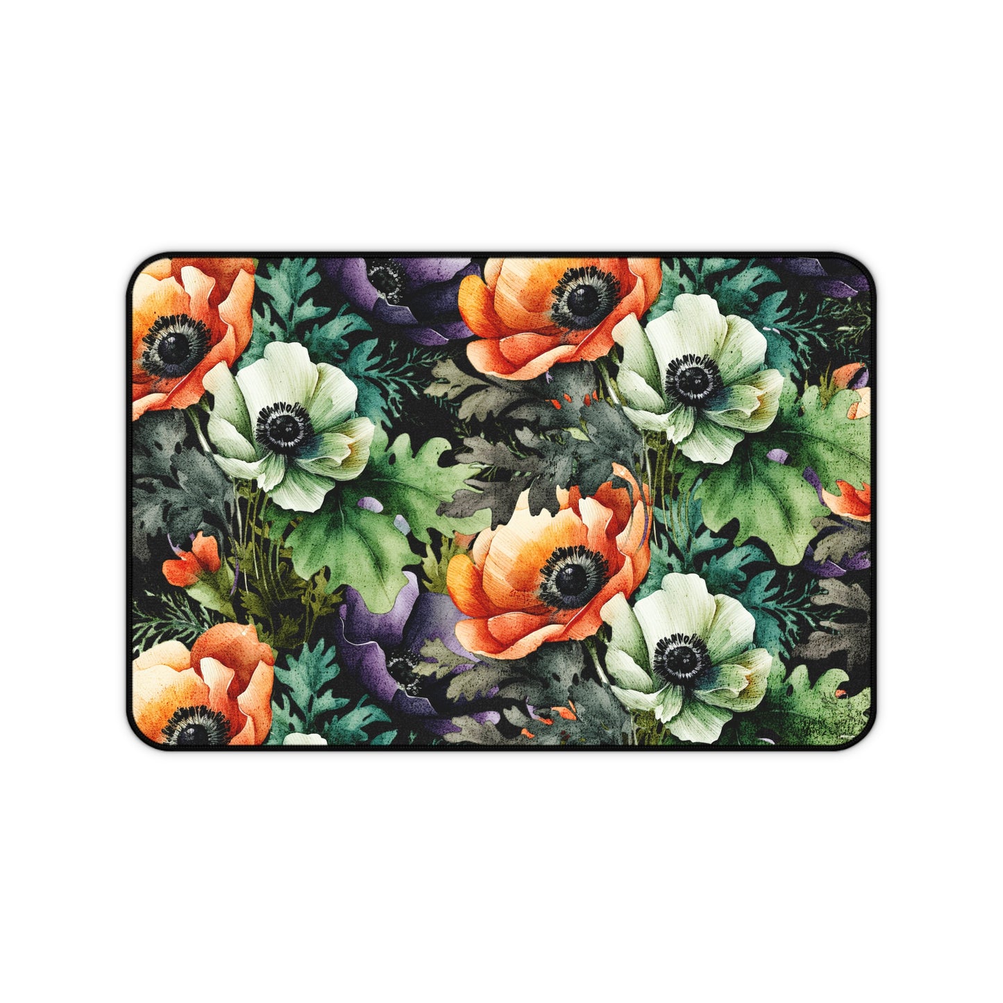Decorated Floral Desk Pad  Botanical Floral Desk Mat Office Decor (12x18, 12x22, 16x32)