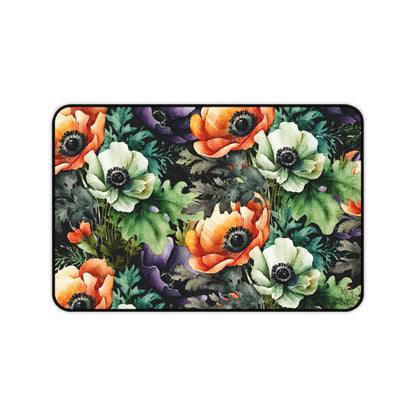 Decorated Floral Desk Pad  Botanical Floral Desk Mat Office Decor (12x18, 12x22, 16x32)