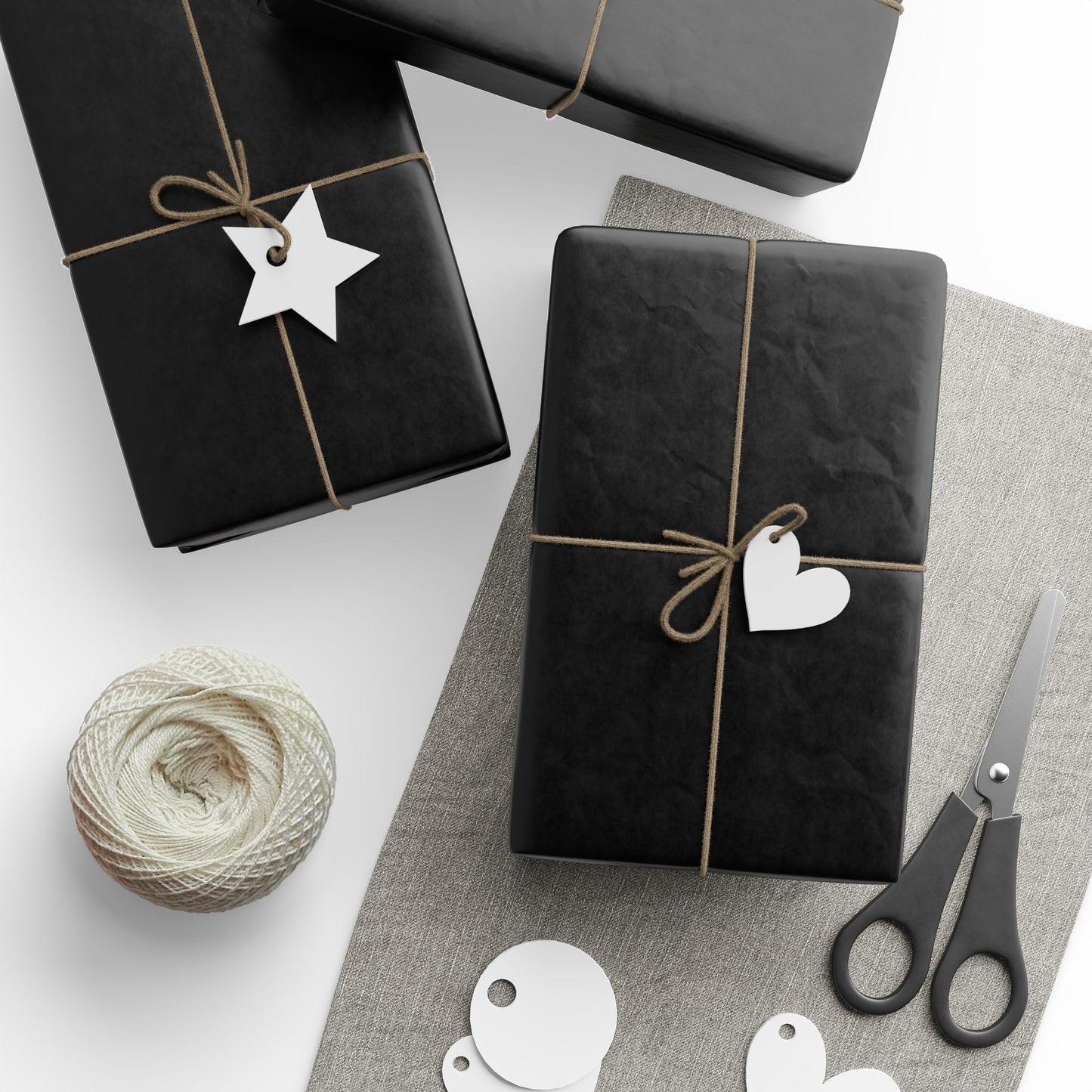 Black Wrapping Paper Matte or Glossy Gift Wrap 3 Sizes Fine Art Paper