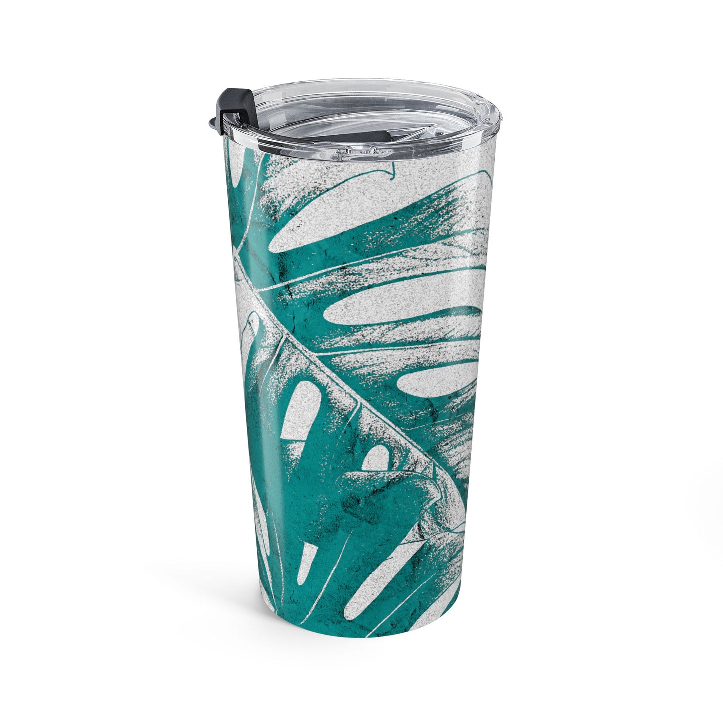 Monstera Leaf Deep Aqua 20 oz Tumbler