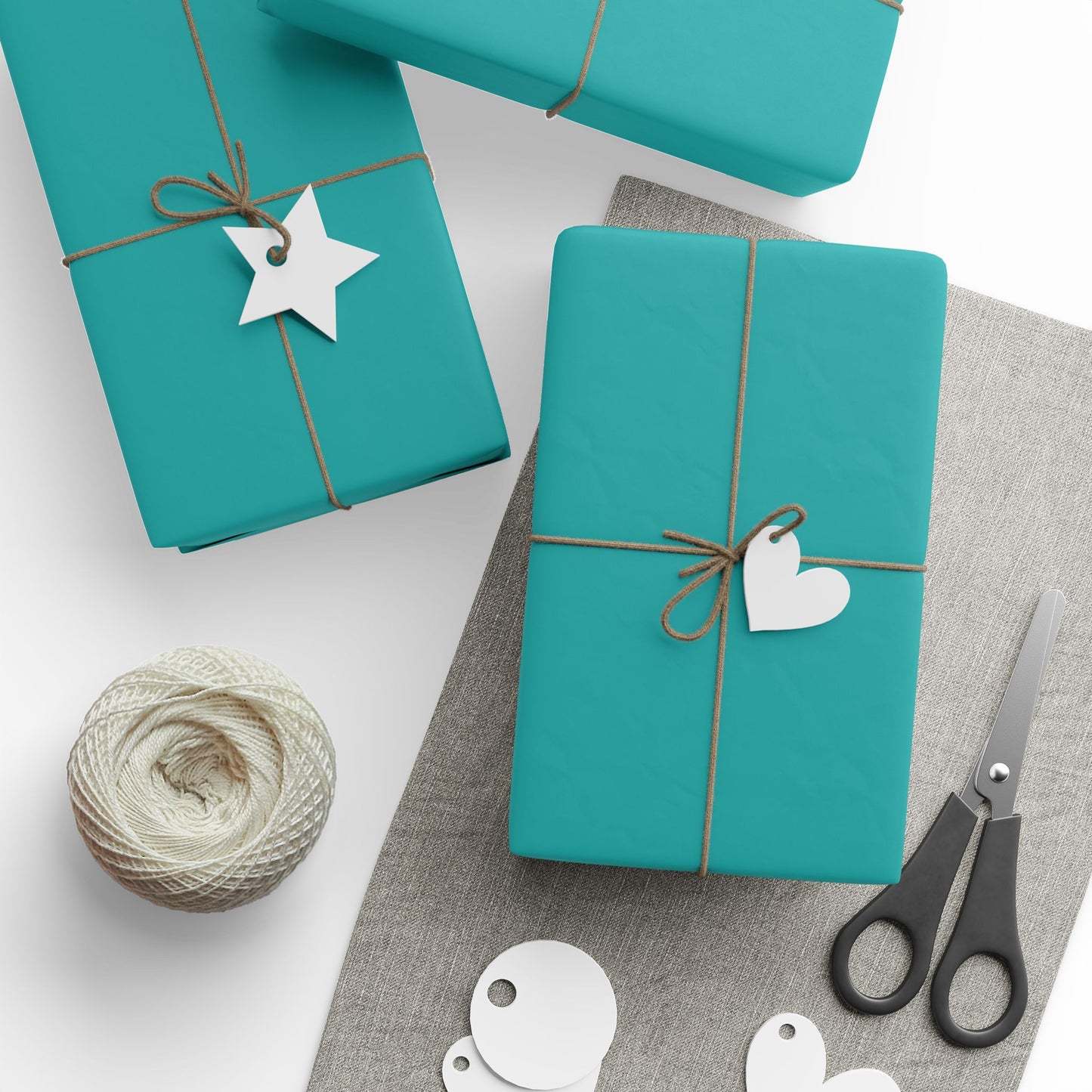 Deep Aqua Wrapping Paper Matte or Glossy Gift Wrap 3 Sizes Fine Art Paper
