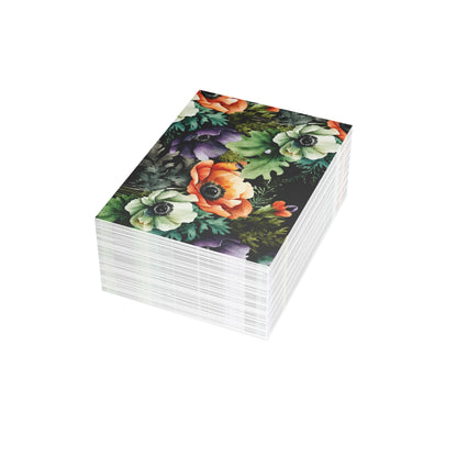 Decorated Floral Postcards Botanical Floral Postcard Set