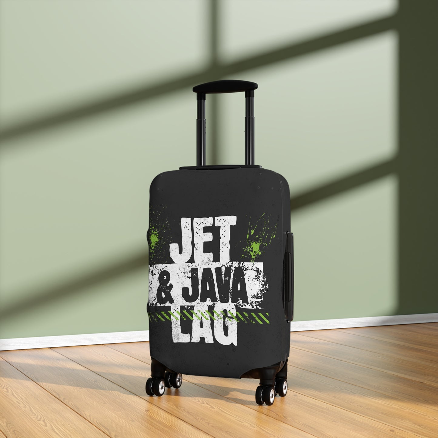 Jet Lag and Java Luggage Cover Travel Suitcase Cover