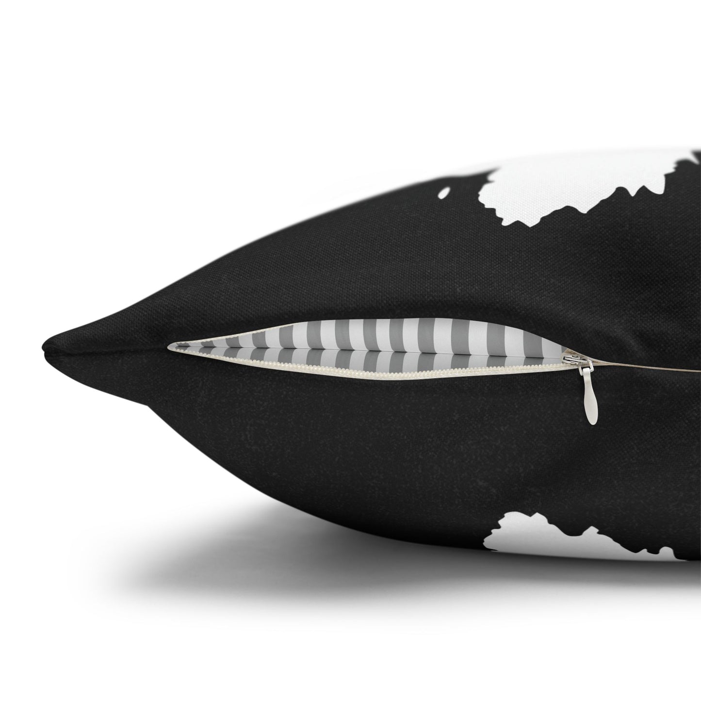 Wild and Free Butterfly Black Canvas Pillow Cover 20x20