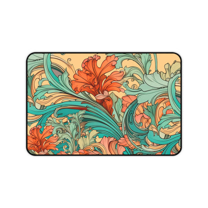 Coral Flourish Desk Mat Extended Mouse Pad (12x18, 12x22, 16x32)