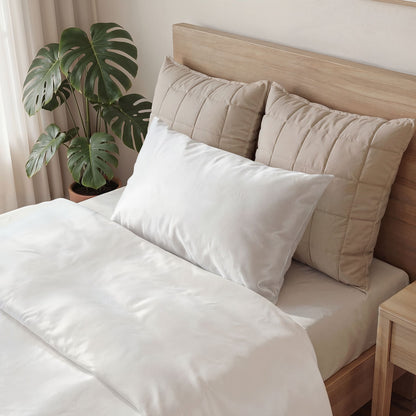 White Pillow Solid Cotton Sham