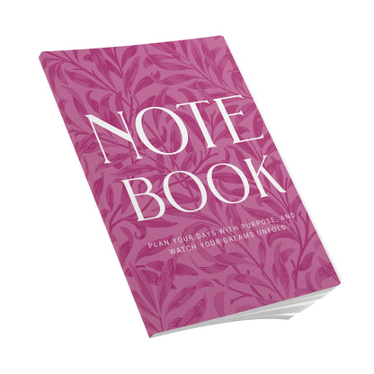 Lilac Wine Leaves A5 Lined Journal Minimal Botanical Notebook | Coordinated Collection