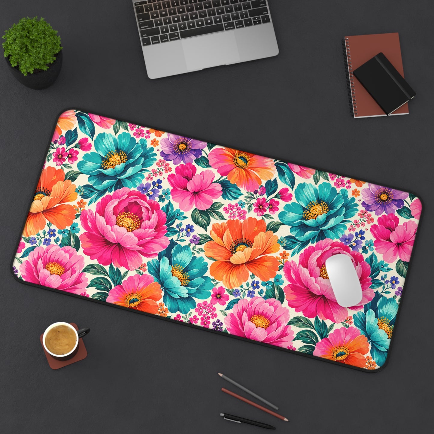 Dreamy Floral Desk Mat 3 Sizes Floral Mouse Pad