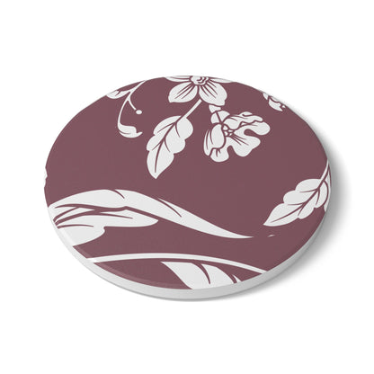 Mauve Floral Ceramic Coaster Coordinated Collection