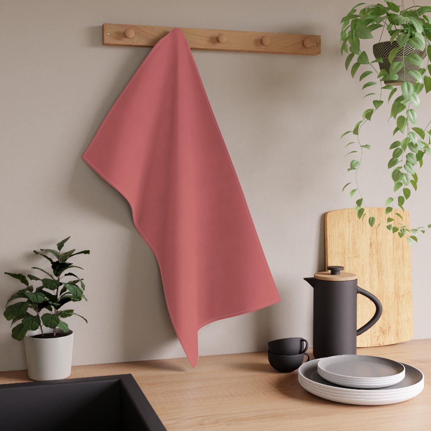 Red Autumns Cotton Twill Tea Towel 18 x 30
