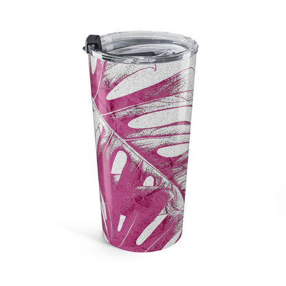 Monstera Leaf Lilac Wine 20 oz Tumbler