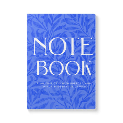Periwinkle Leaves A5 Lined Journal Minimal Botanical Notebook | Coordinated Collection