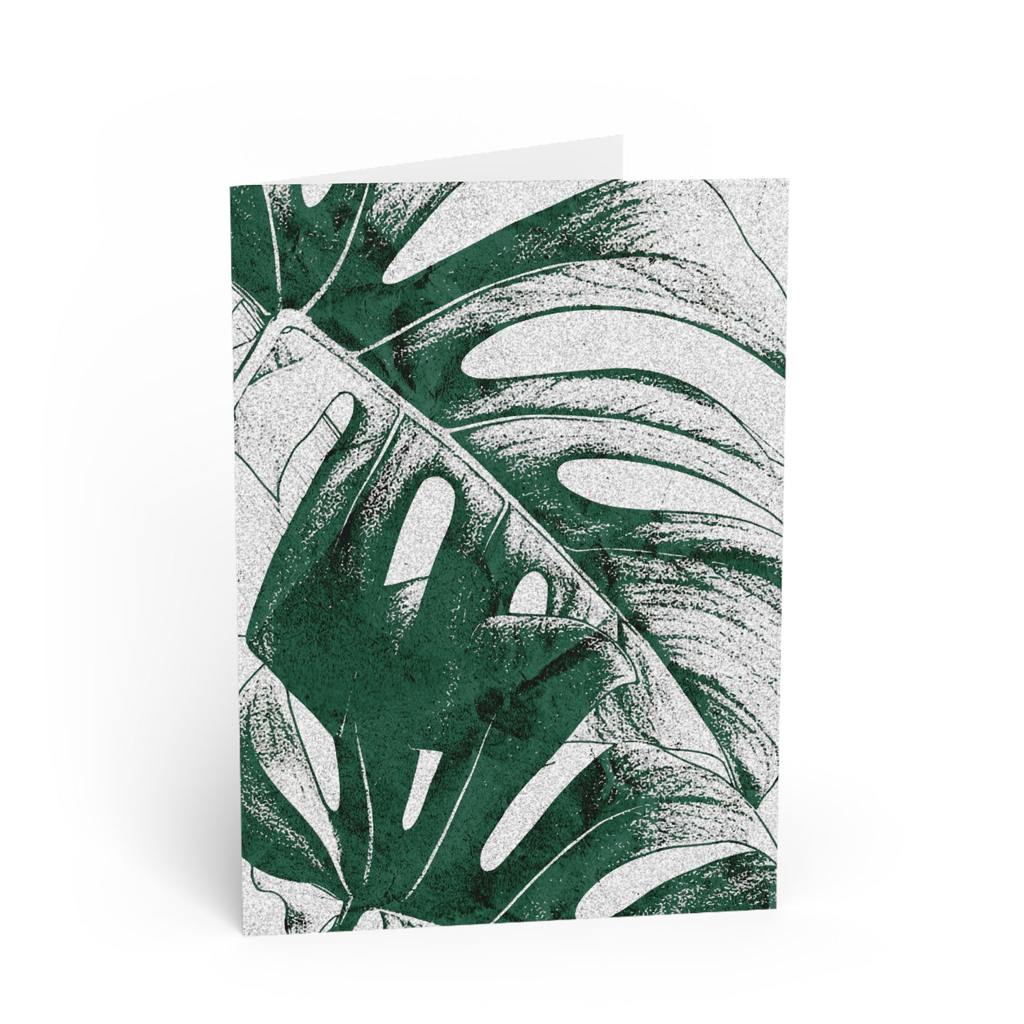 Monstera Leaf Green Note Card