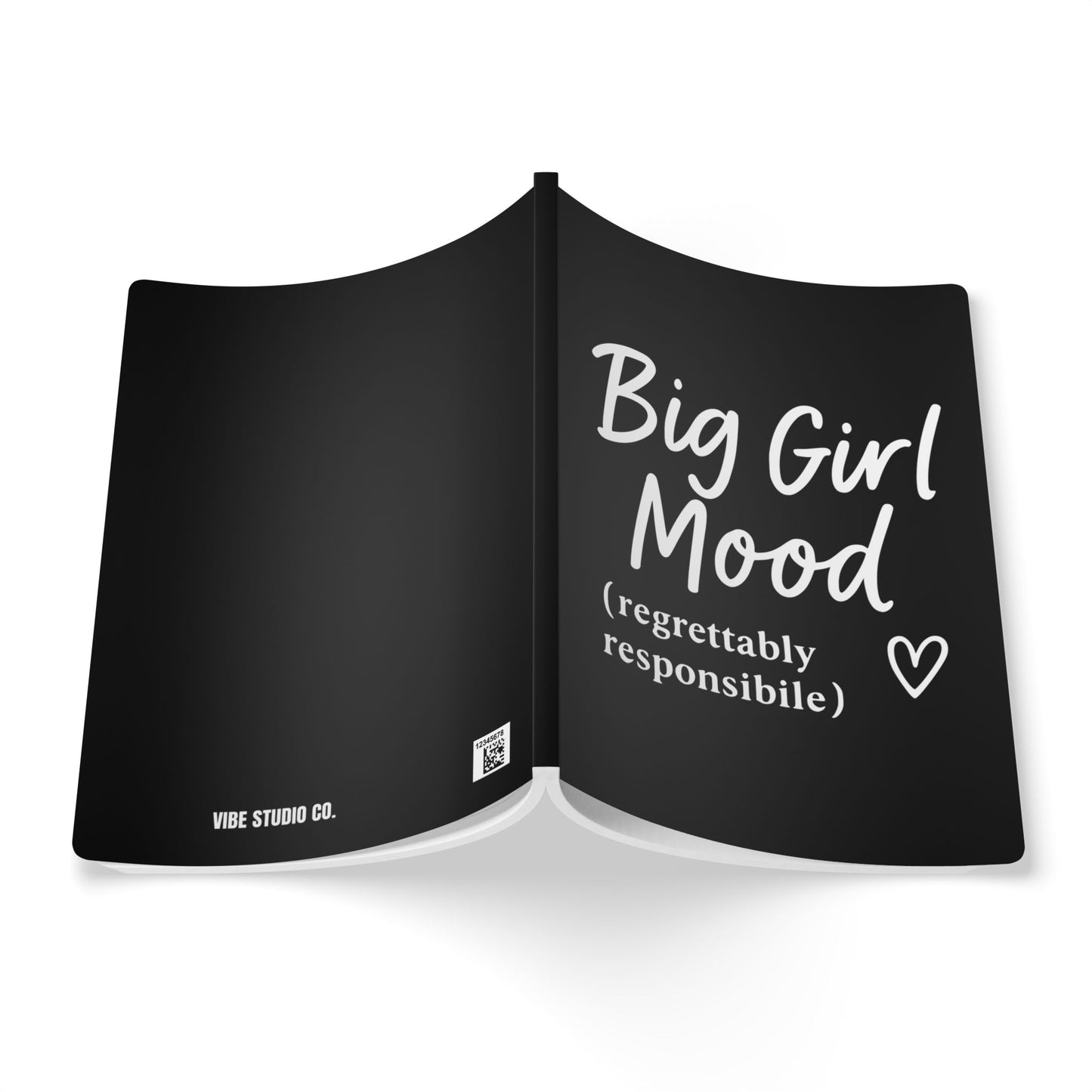 Black Big Girl Mood A5 Lined Journal