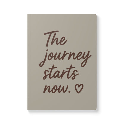 Warm Stone The Journey Starts Now A5 Lined Journal