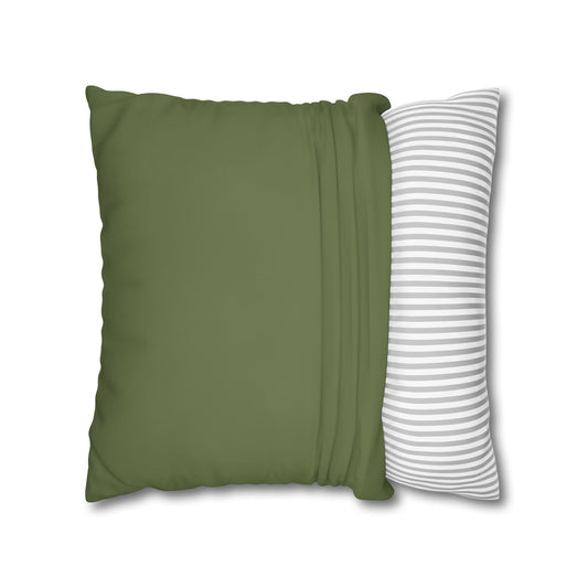 Olive Canvas Pillow Cover 20x20