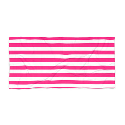 Pink Stripe Beach Towel 36 x 72