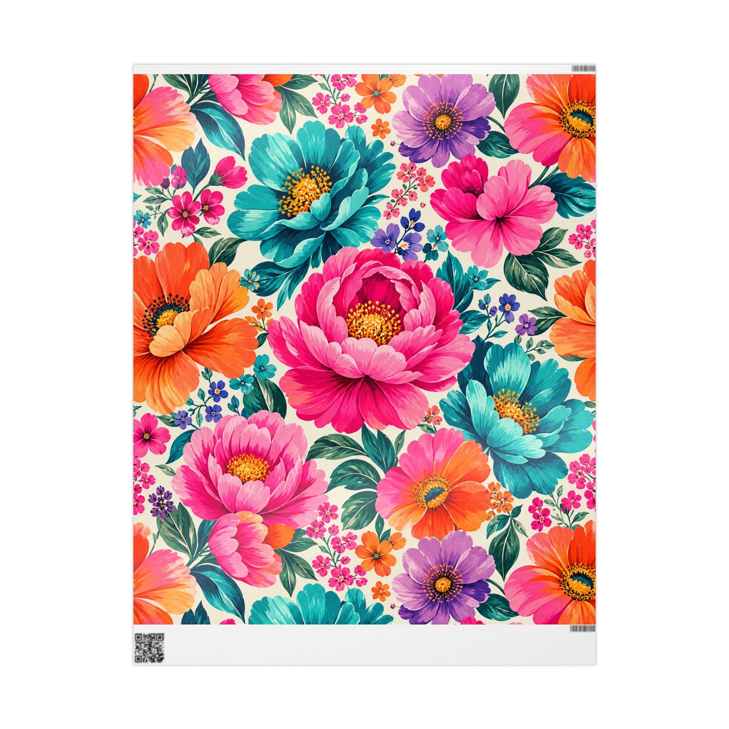 Dreamy Floral Wrapping Paper 3 Sizes Matte or Glossy Floral Gift Wrap
