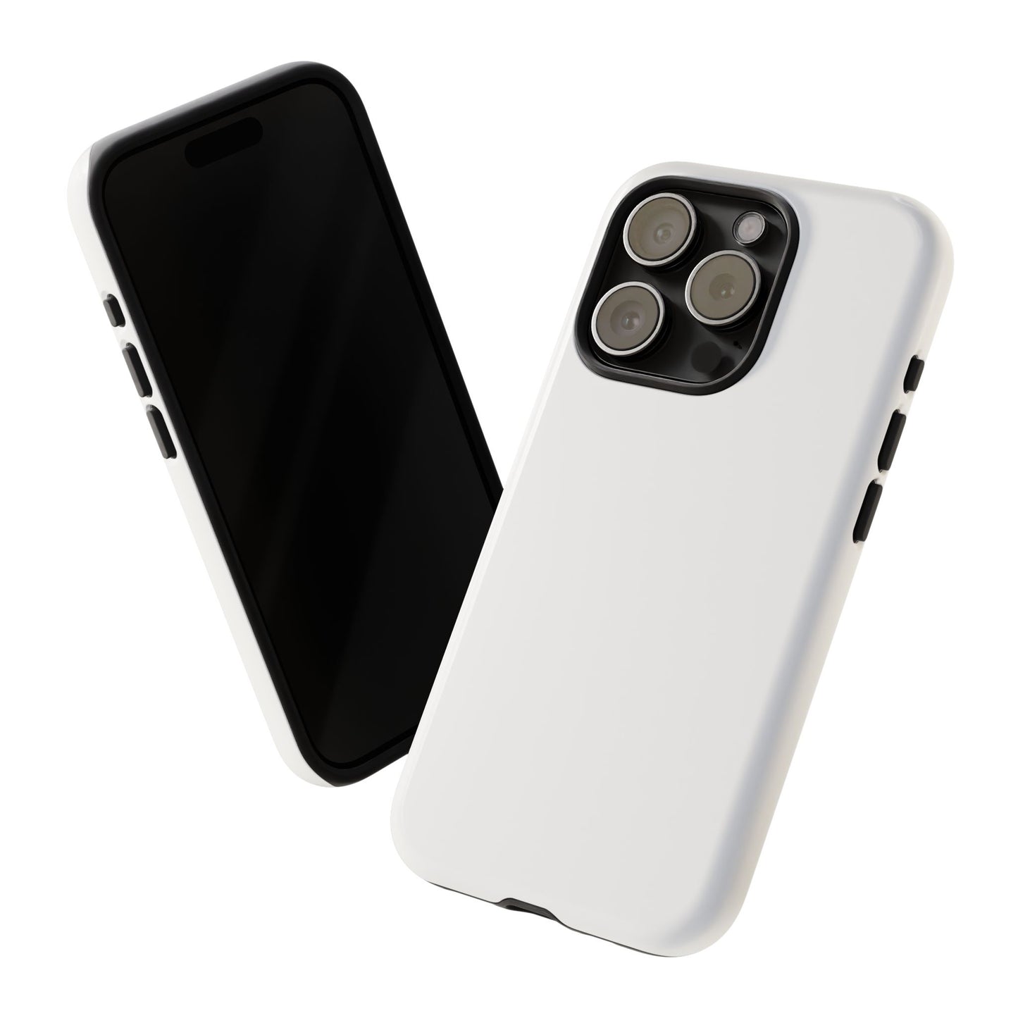 White Tough Cell Phone Case Matte or Glossy Protective Case iPhone Samsung