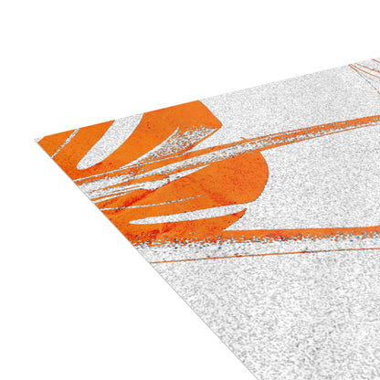 Monstera Leaf Tangerine Postcards