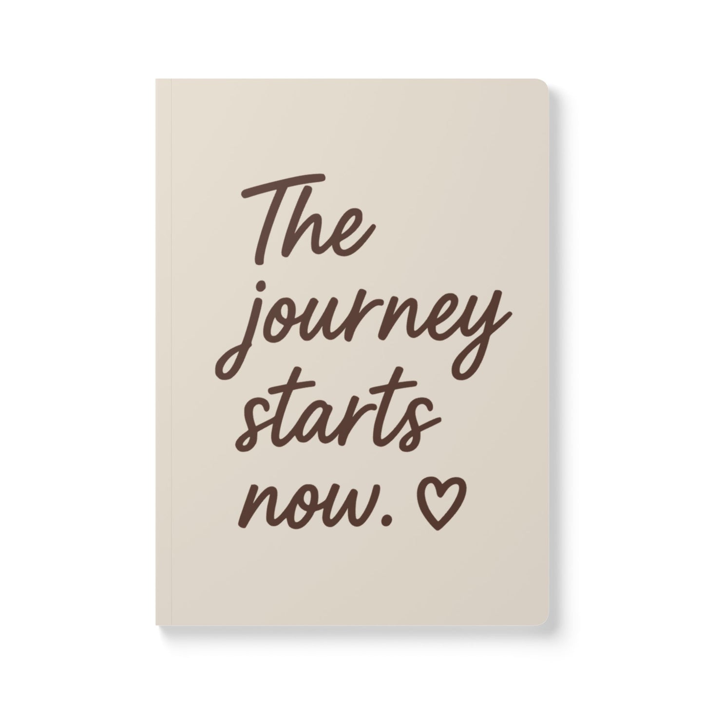 Latte Cream The Journey Starts Now A5 Lined Journal
