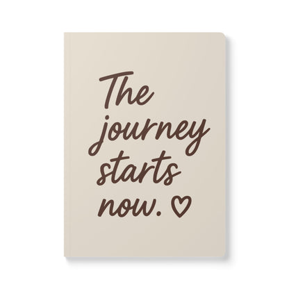 Latte Cream The Journey Starts Now A5 Lined Journal